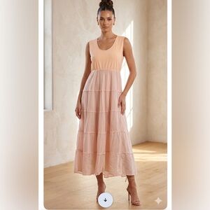 Baby Pink Tiered Sundress